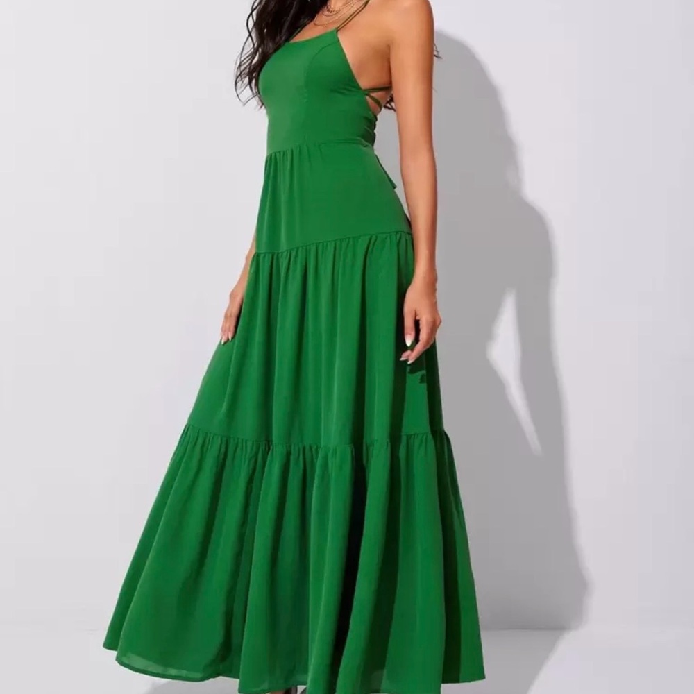 Elegant Green Maxi Dress